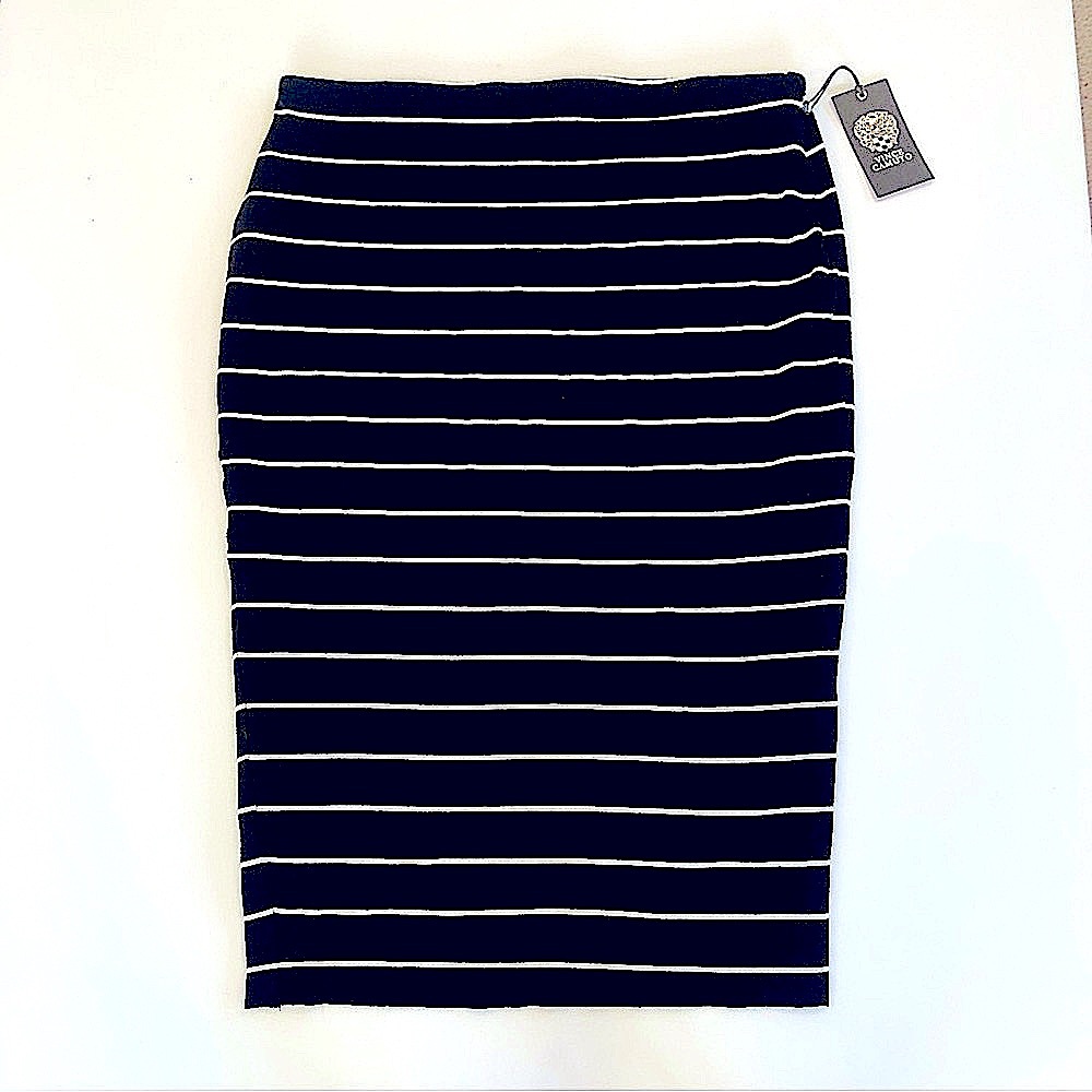 Vince Camuto jersey knit striped skirt